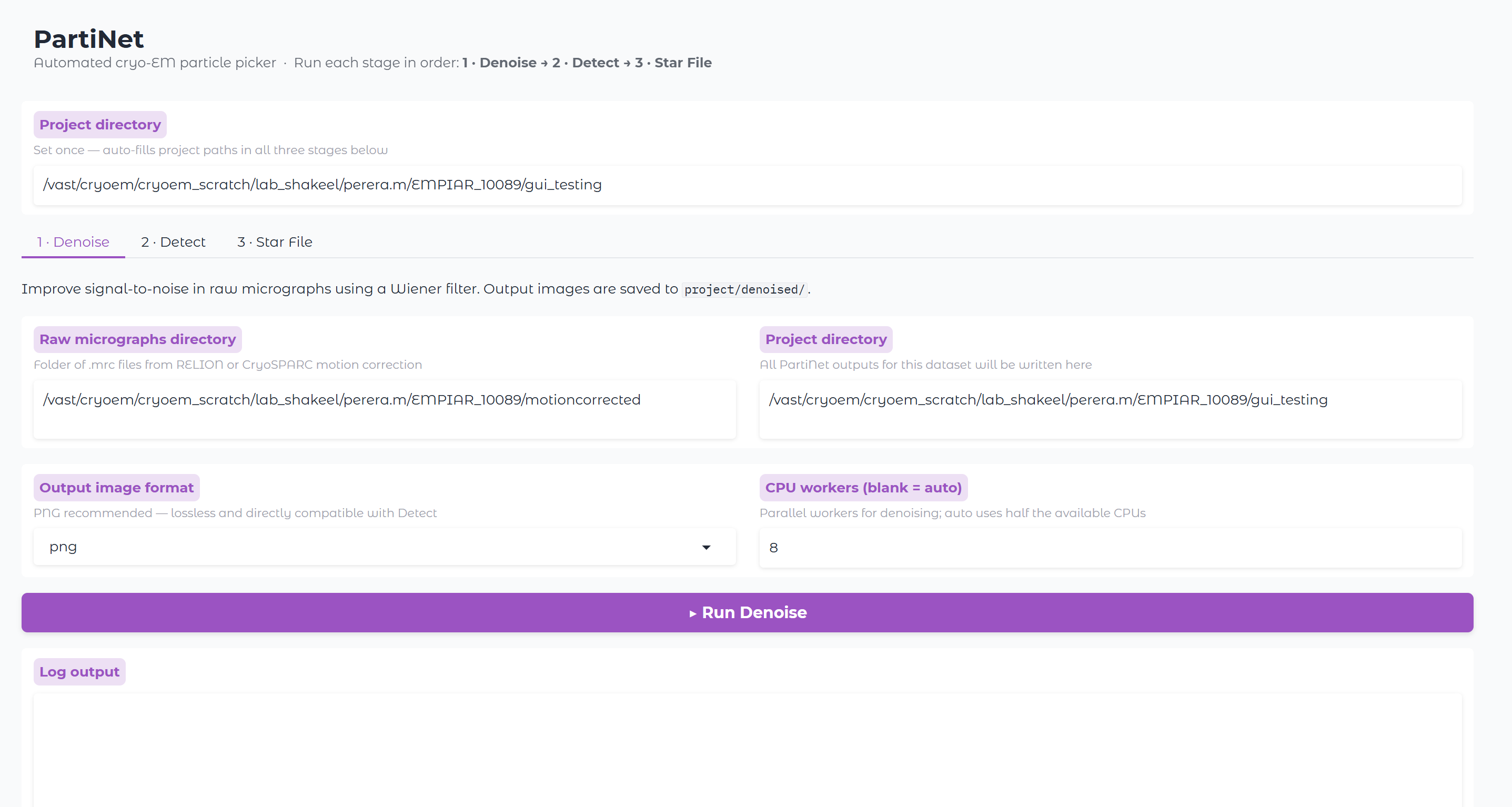 PartiNet GUI overview